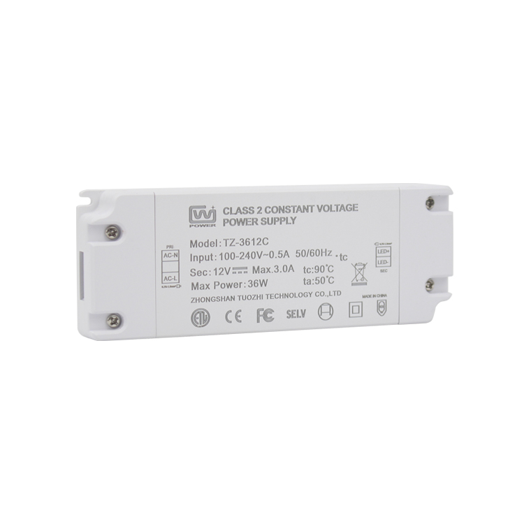 TZ-3612C 36W IP44 ETL FCC constant voltage LED driver