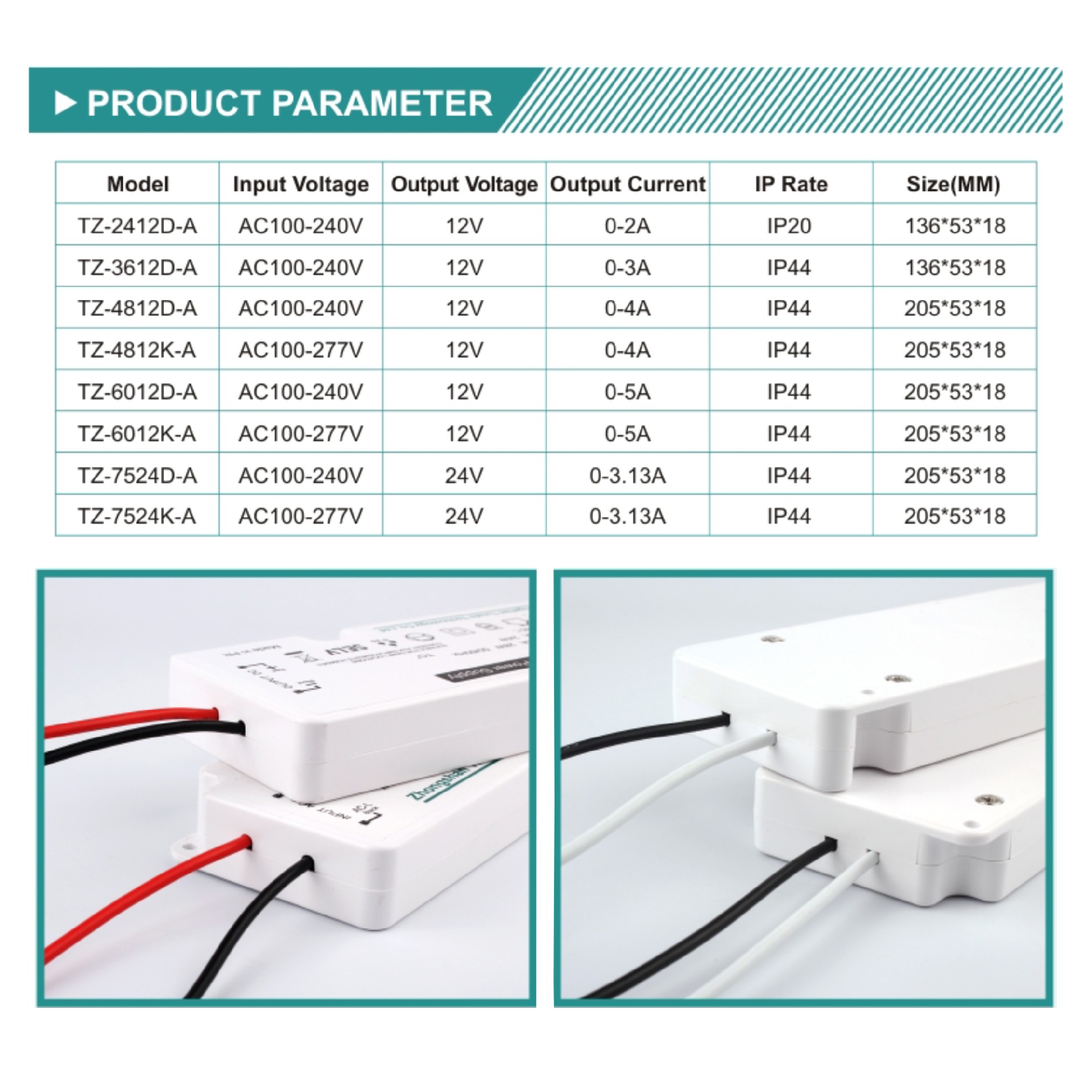 TZ-6012K-A  60W UL Ultra-thin LED Driver for led lamp