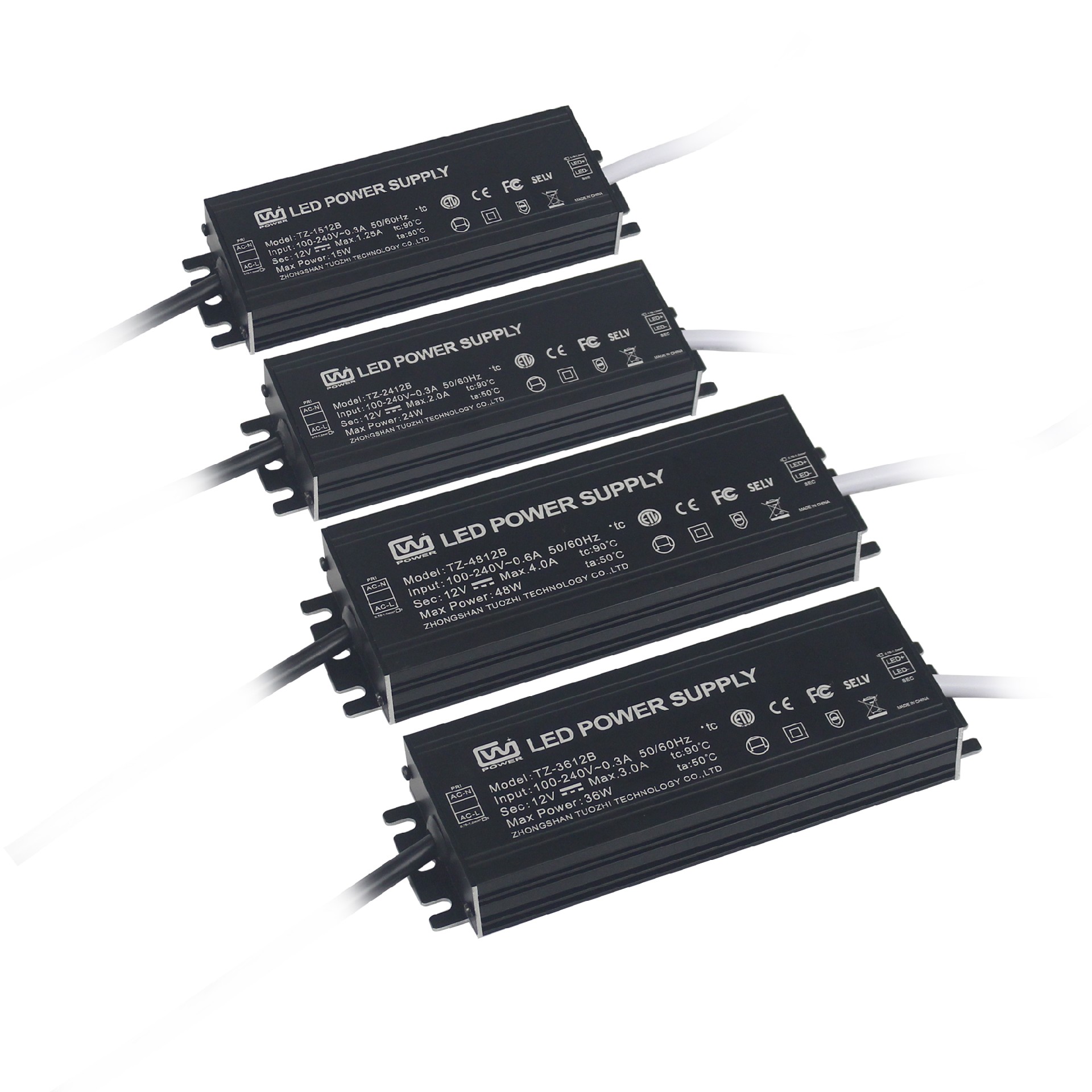 TZ-2412B 24W ETL IP67 waterproof switching LED driver